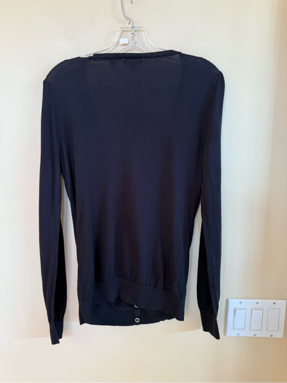 Ted Baker Black Ruffle-Front Button Cardigan Sz.6 - Picture 3 of 8